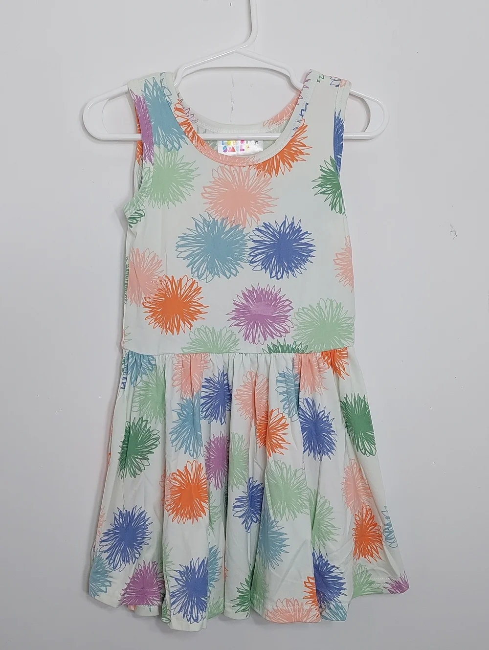 Dot Dot Smile Girls Dress Size 2T Doodle Bloom Tank Twirl Spin Multi Colorful